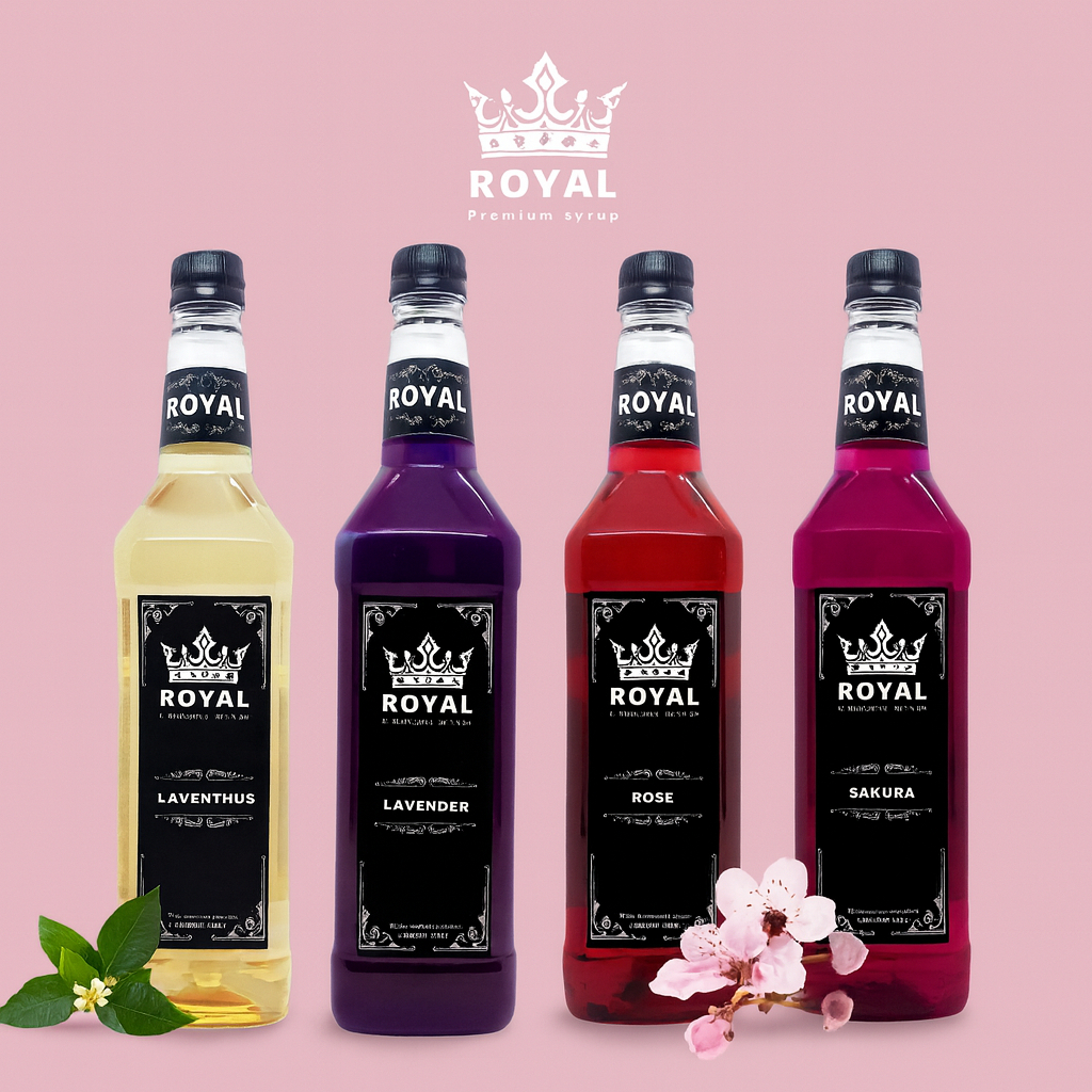 Royal Premium Syrup – Flower Series (Osmantus, Lavender, Rose, Sakura) | Syrup Premium