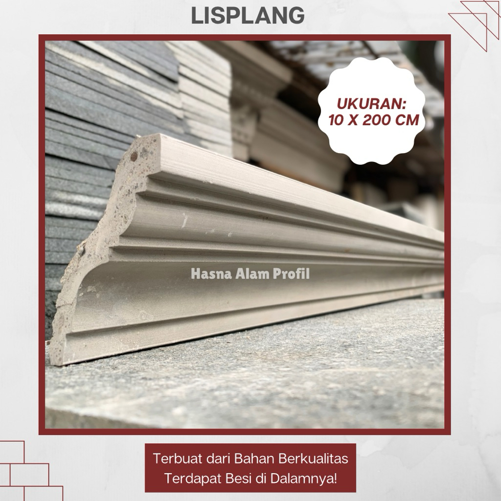 Lisplang Beton 10 x 200 cm – Lis Profil Rumah, Lis Profil Beton, Dekorasi Bangunan