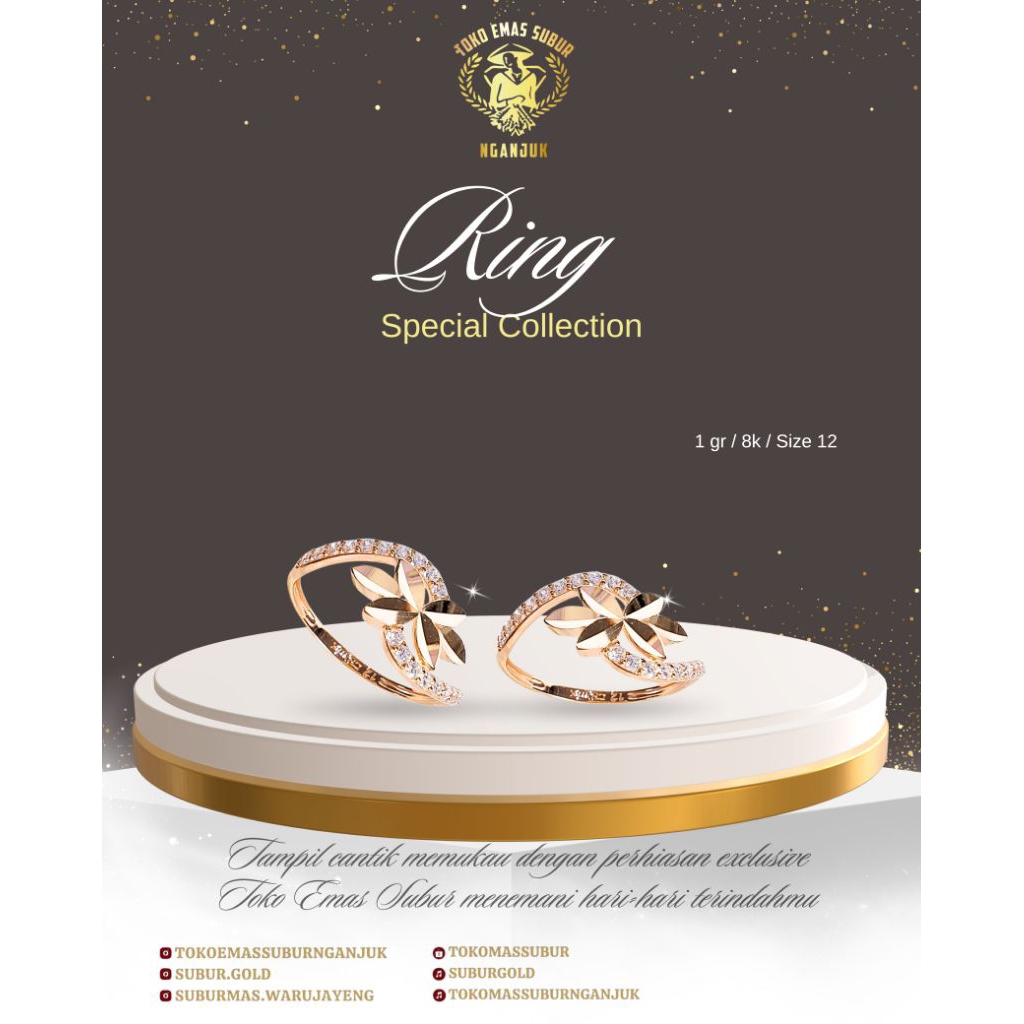 cincin model daun 8k