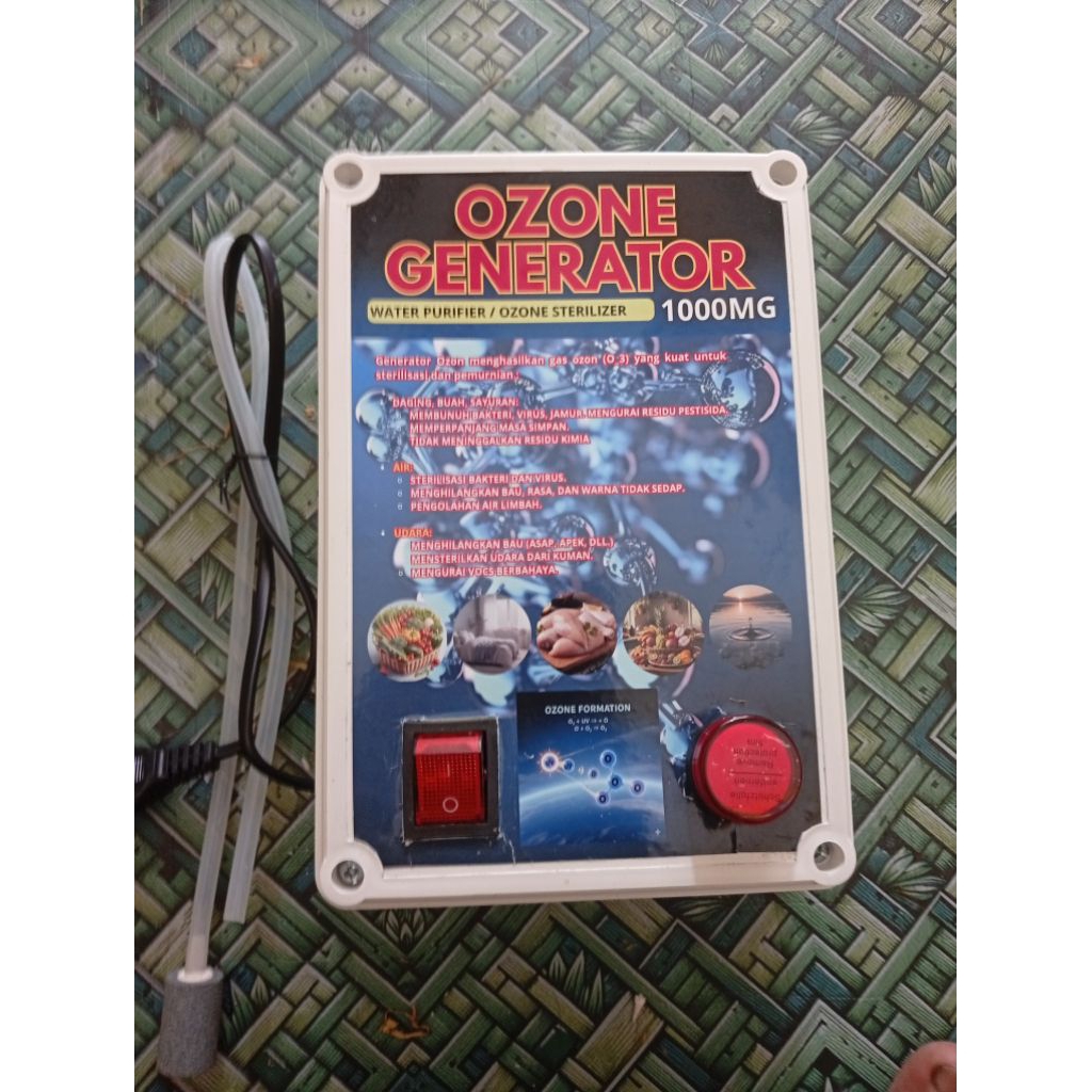 ozone generator, ozone air purifier, ozone ruangan, ozone buah buahan, ozone sayuran, 1000mg