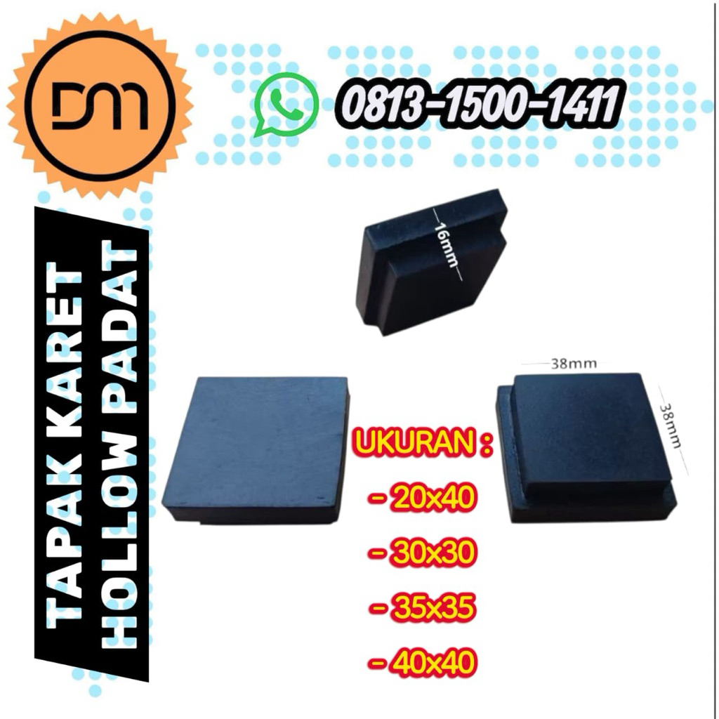 DM - Karet kaki hollow padat / Karet kaki kursi meja rak besi hollow holo / karet kaki meja / Karet 