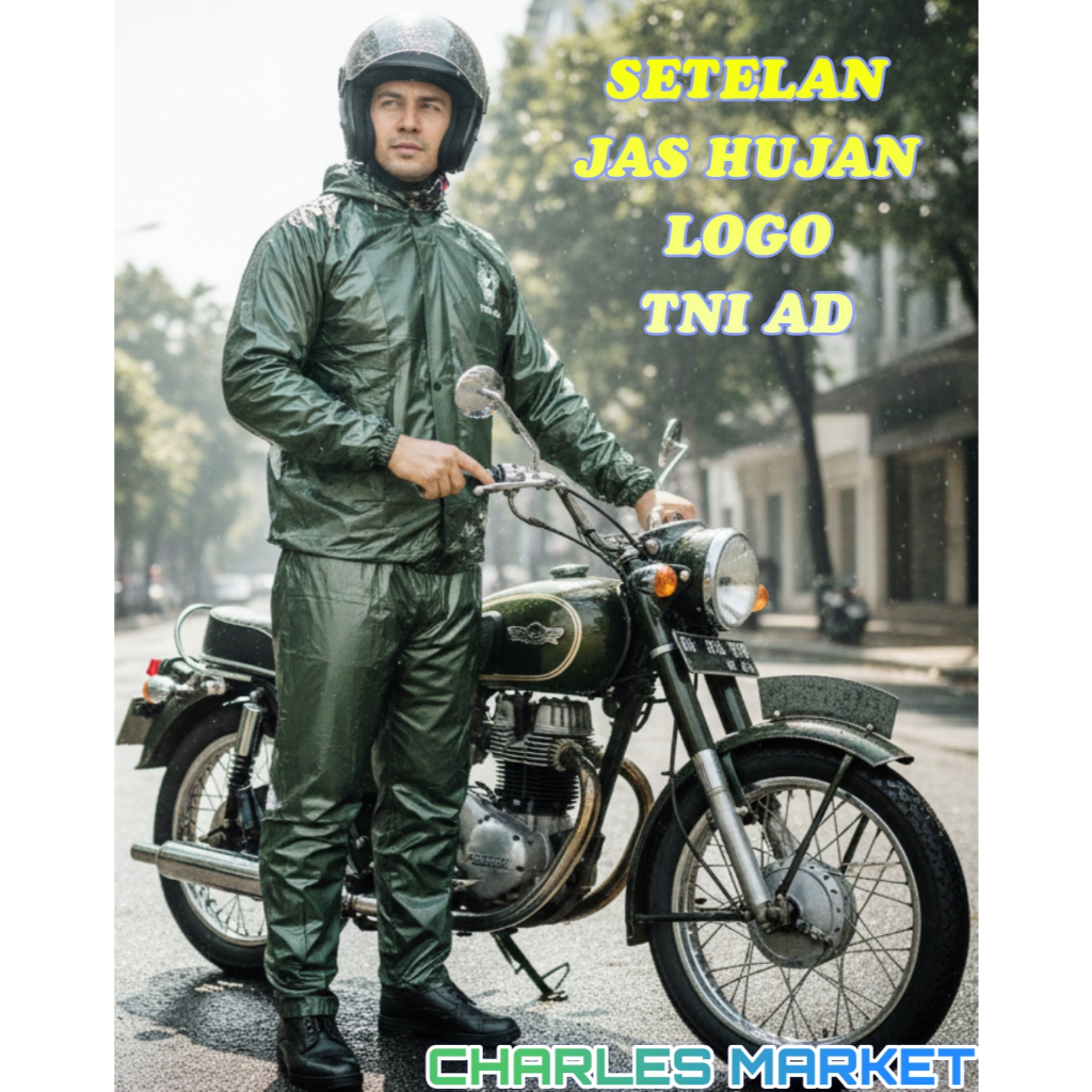 RINGKUT KOMANDO HIJAU TNI AD - JAS HUJAN HIJAU TNI AD - JAS HUJAN MOTOR