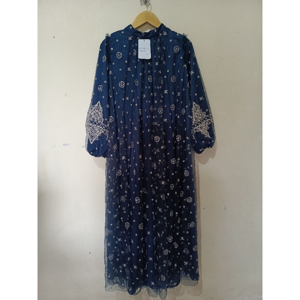 EXECUTIVE GAMIS WANITA x Khanan printed tulle ORIGINAL