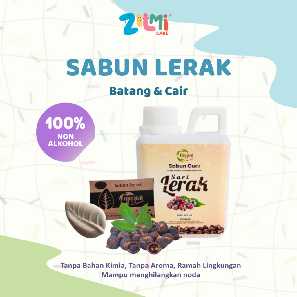 Sabun Lerak Ningrat Batang dan Cair Ampuh Mmbersihkan Noda Membandel Sari Lerak Asli