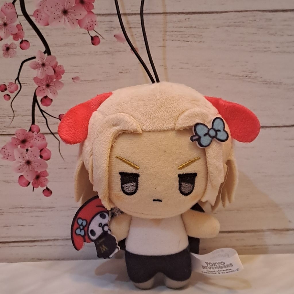 Official Furyu Mikey My Melody Tokyo Revengers x Sanrio Plush Keychain Boneka Ganci