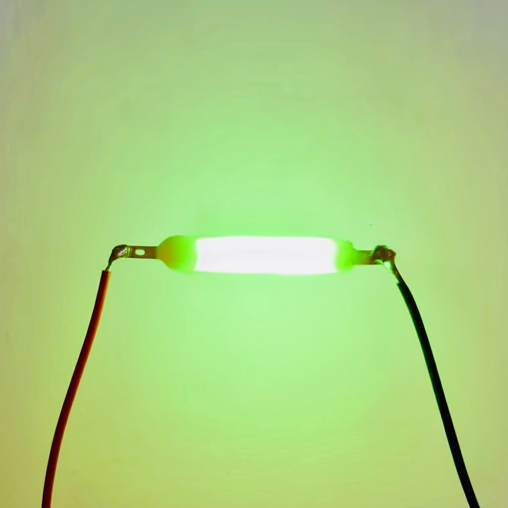 LED Filament Edison 3V 18.5mm 65mA Hijau Green LED Filamen Bulb (Grosir)