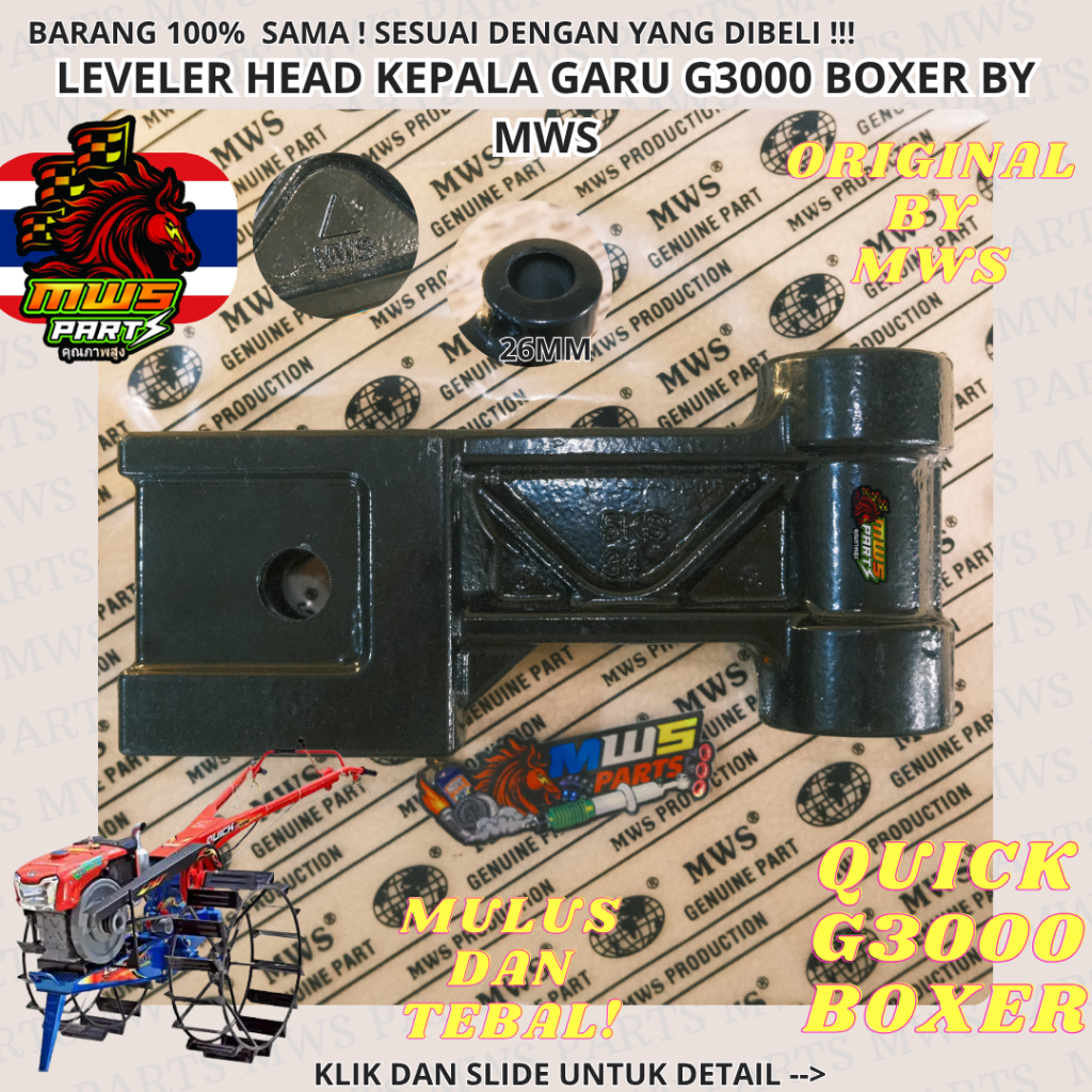 KEPALA GARU G3000 BOXER IMPORT SUPER TEBAL TAHAN MULUS LEVELER HEAD RUMAH GARU MESIN TRAKTOR BAJAK S