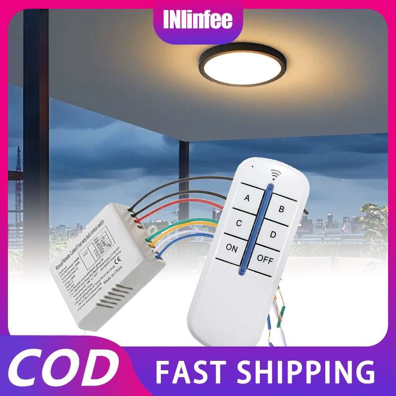 Saklar Remote 4 Channel 4x1000w /Saklar Remote Lampu Wireless