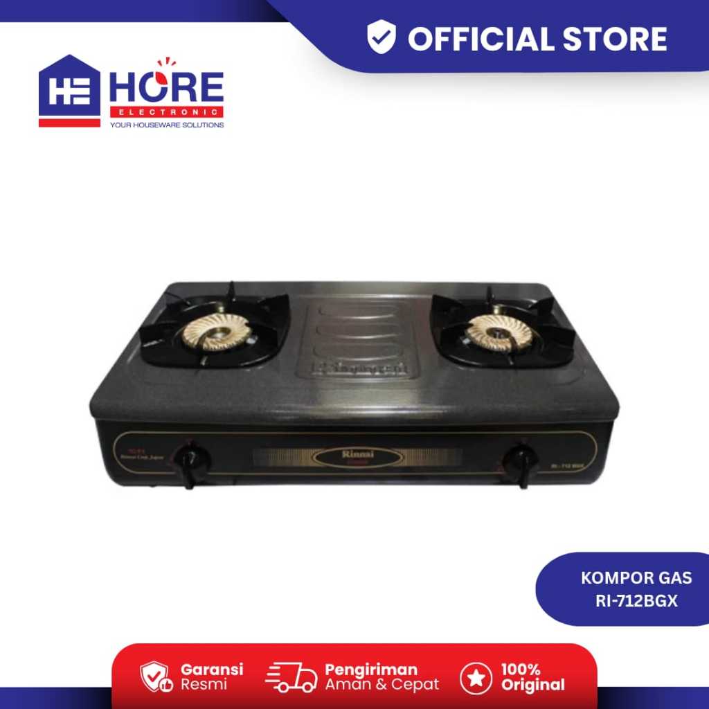 KOMPOR GAS RINNAI RI 712 BGX / KOMPOR GAS RINNAI 2 TUNGKU TORNADO 712 BGX
