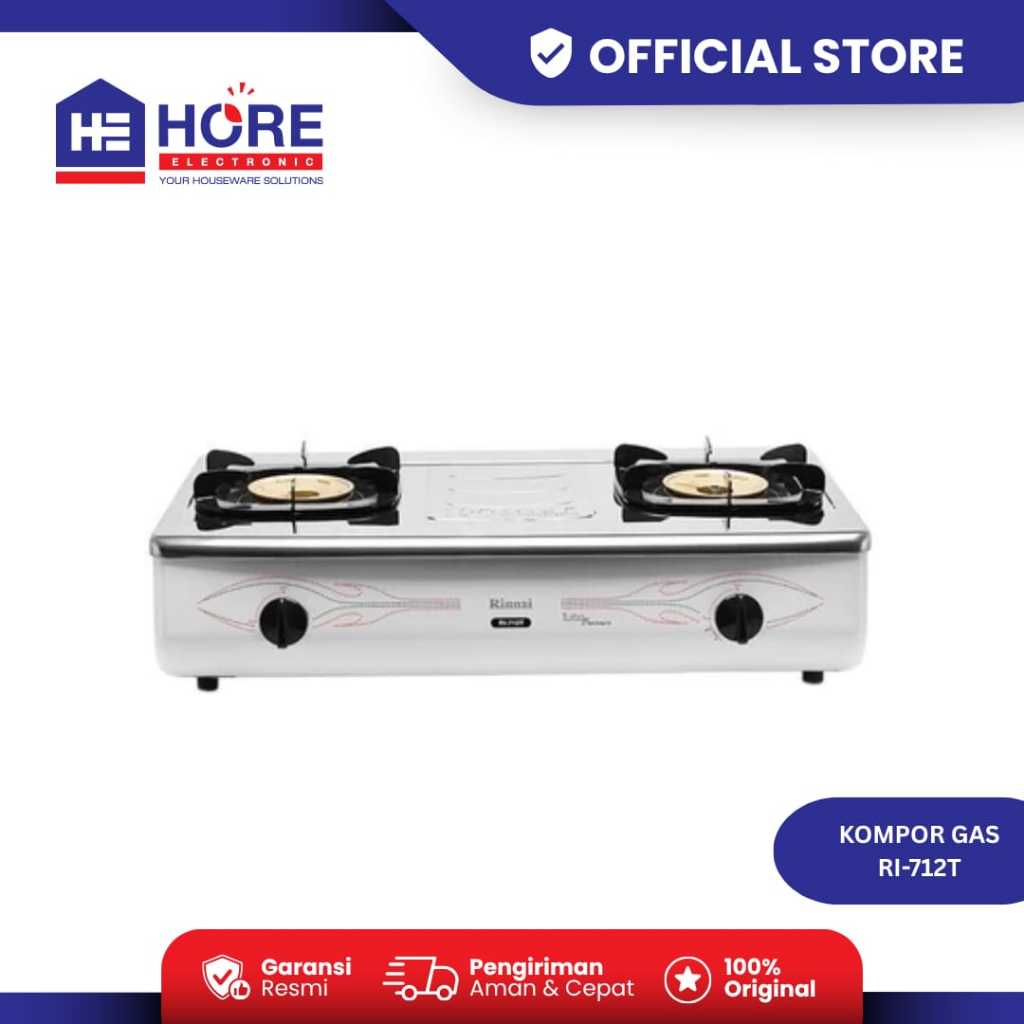 KOMPOR GAS RINNAI RI 712T / KOMPOR GAS RINNAI 2 TUNGKU RI 712T
