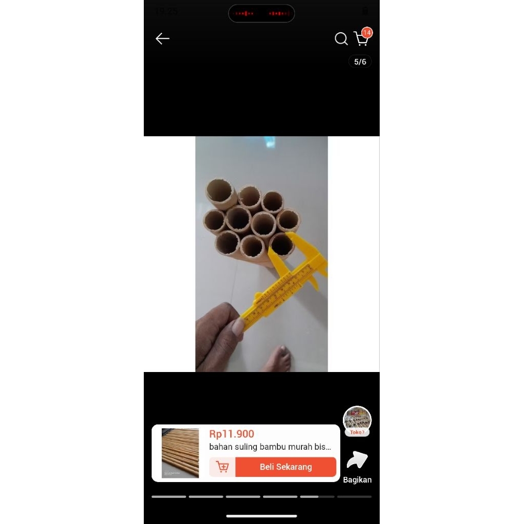 bambu Tamiang kering bahan suling