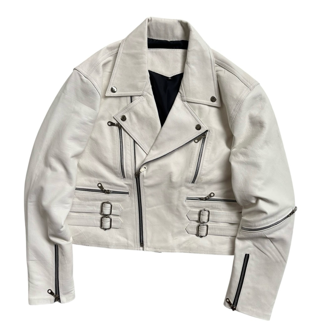 Crop Biker Leather Jacket