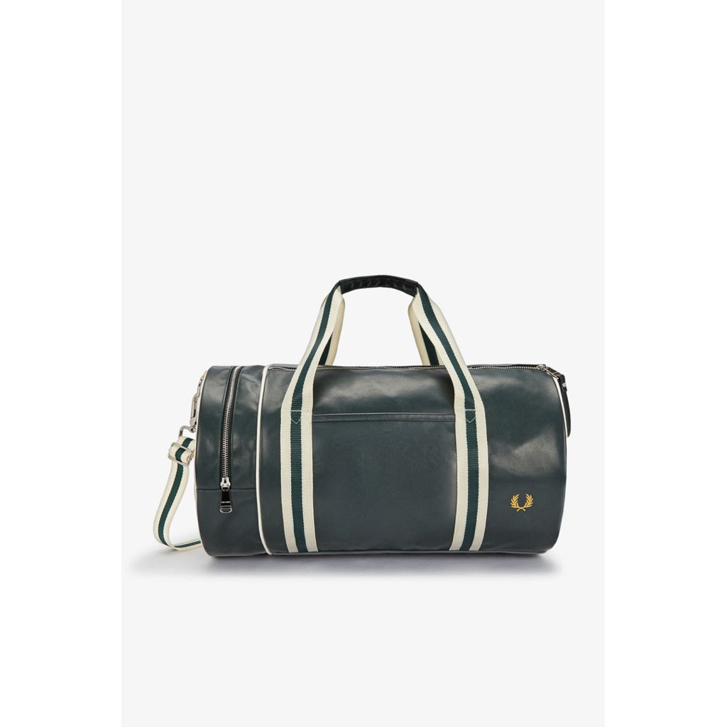 TAS BARREL BAG FRED PERRY NIGHT GREEN ORIGINAL AUTHENTIC