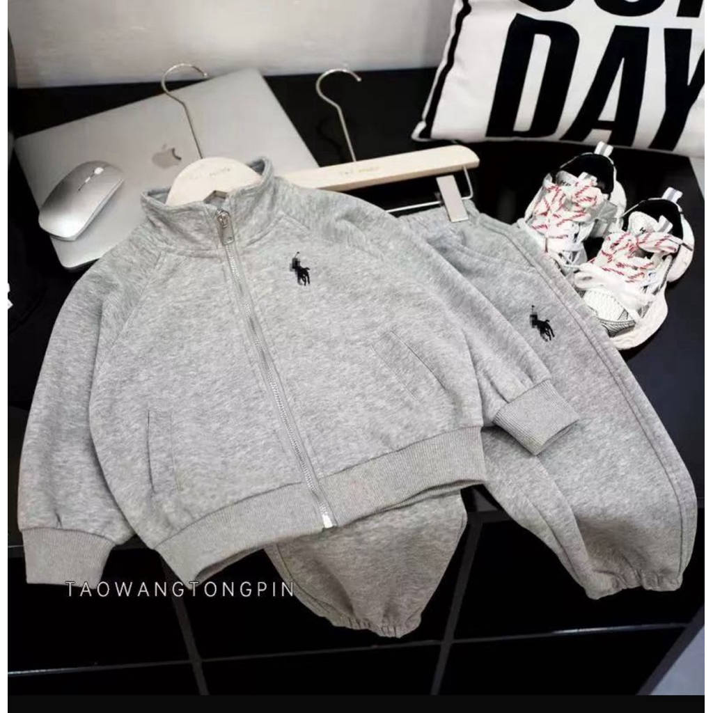 Set Sweater Polo Premium SISA 100(ABU) & 140(HITAM)