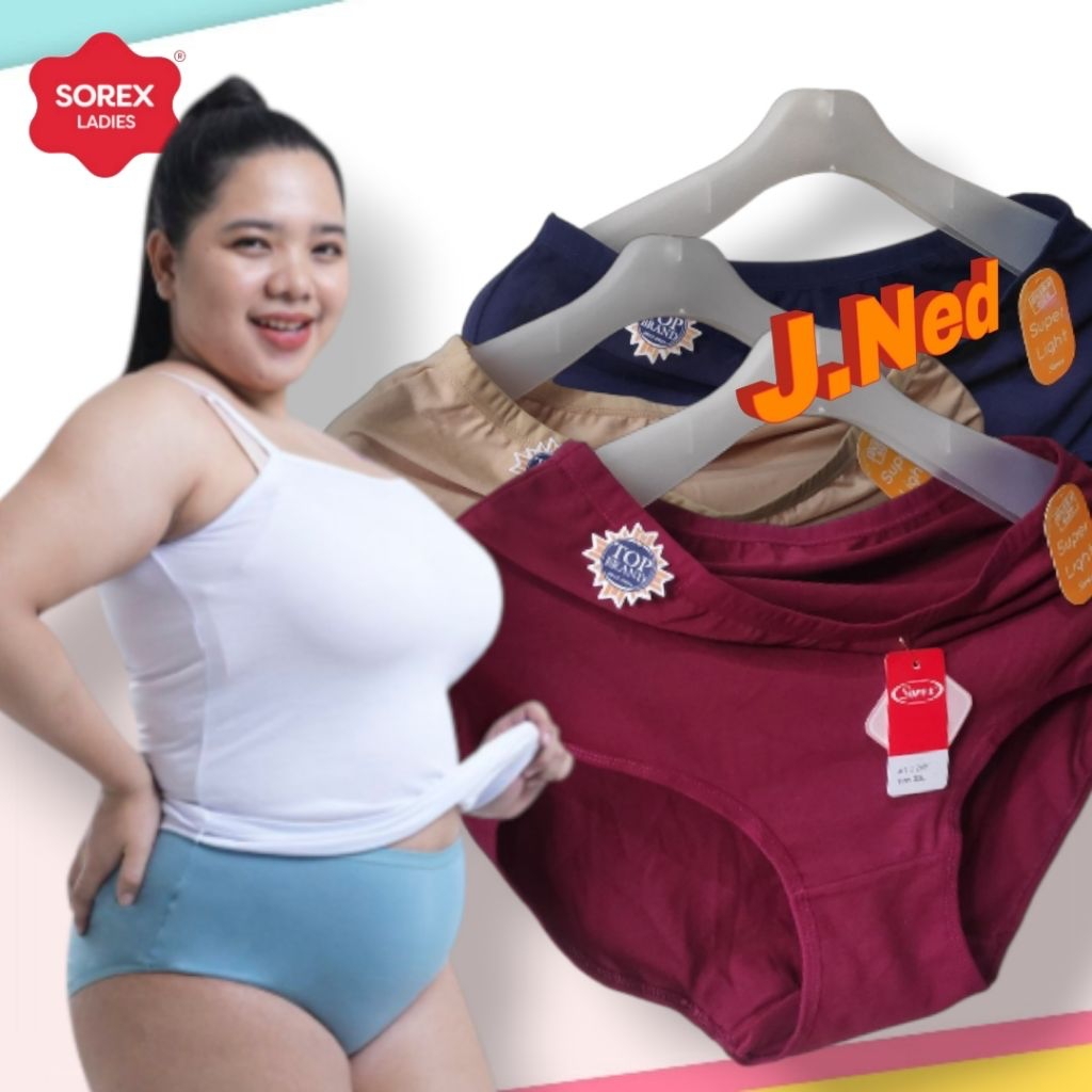 J112 (3-12 pcs) Sorex Jumbo Celana Dalam Wanita Sorex  Katun, Cd Jumbo Size EQL QQL QXL
