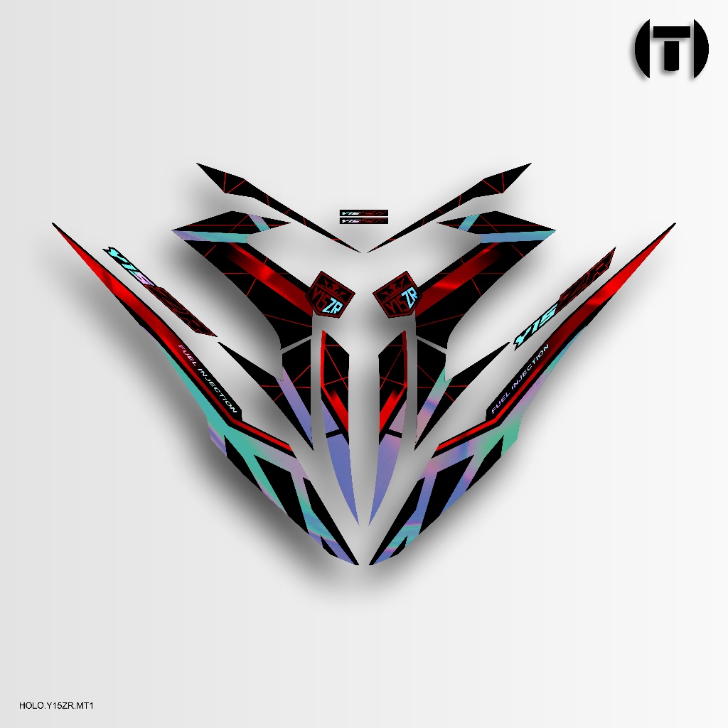 HOLOGRAM Motorcycle / Motorbike Body Decal Sticker Kit Set Y15 ZR HOLO.Y15ZR.MT1