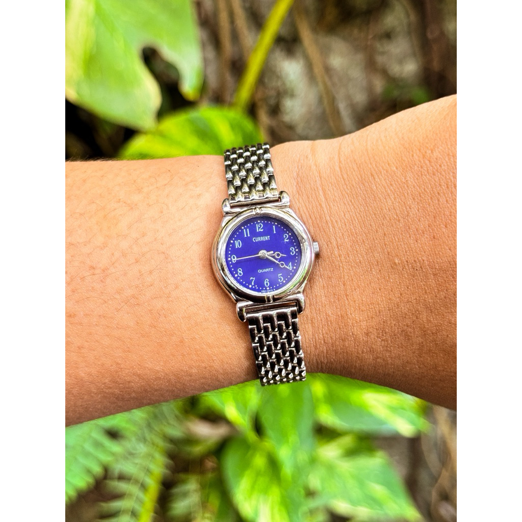 CURRENT JAPAN BLUE ORIGINAL Jam Tangan Vintage Klasik Fashion Retro Dengan Tali Mesh Elegan | Jam Vi