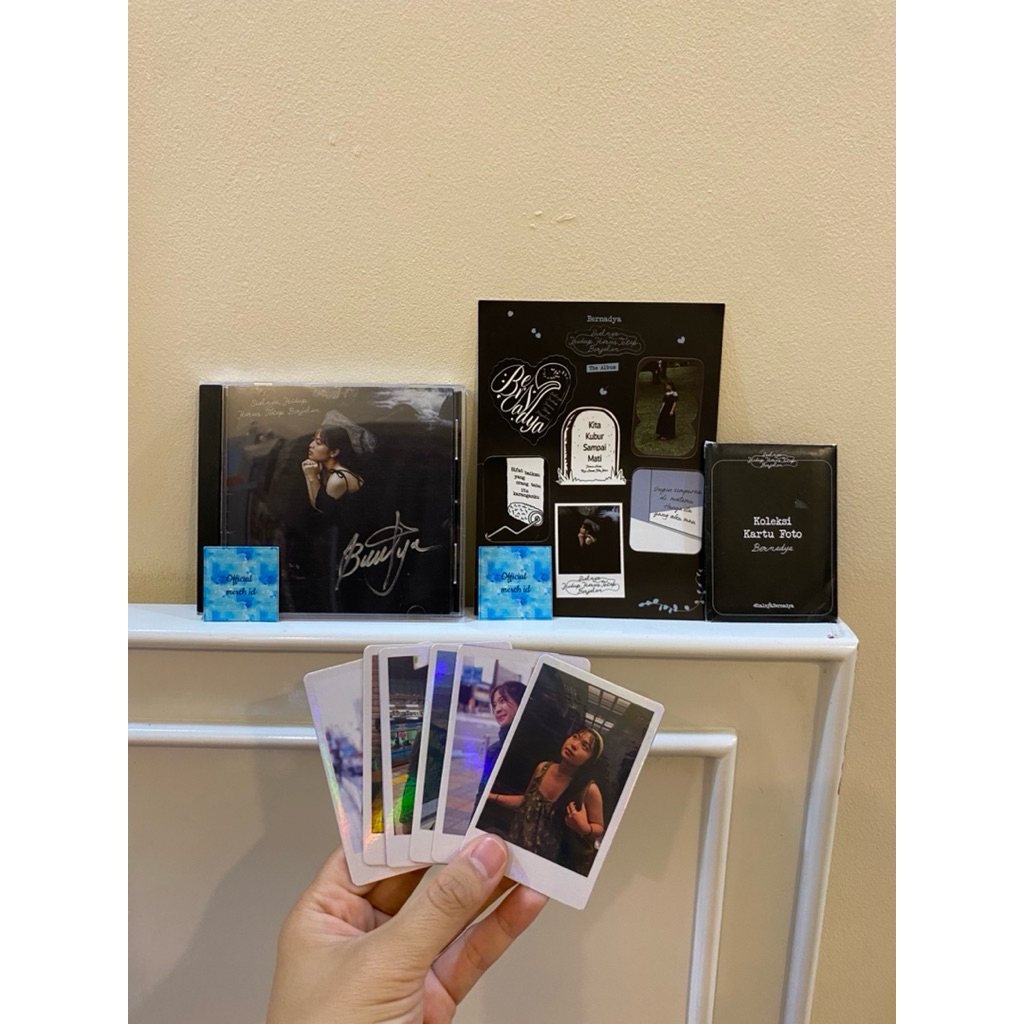 bernadya sialnya hidup harus terus berjalan cd album signed sticker set polaroid photocard official 
