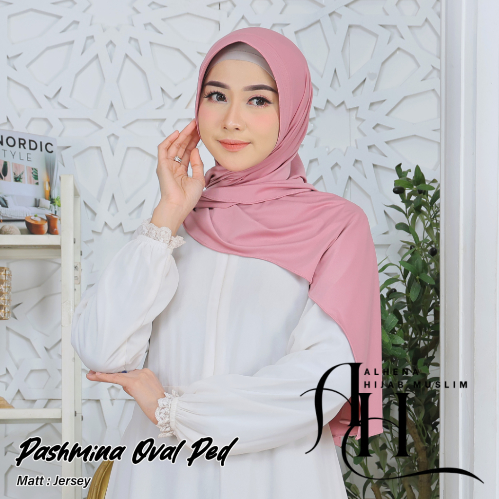 Hijab Pashmina instan Jersey Oval Ped Pashmina Pet Jersey