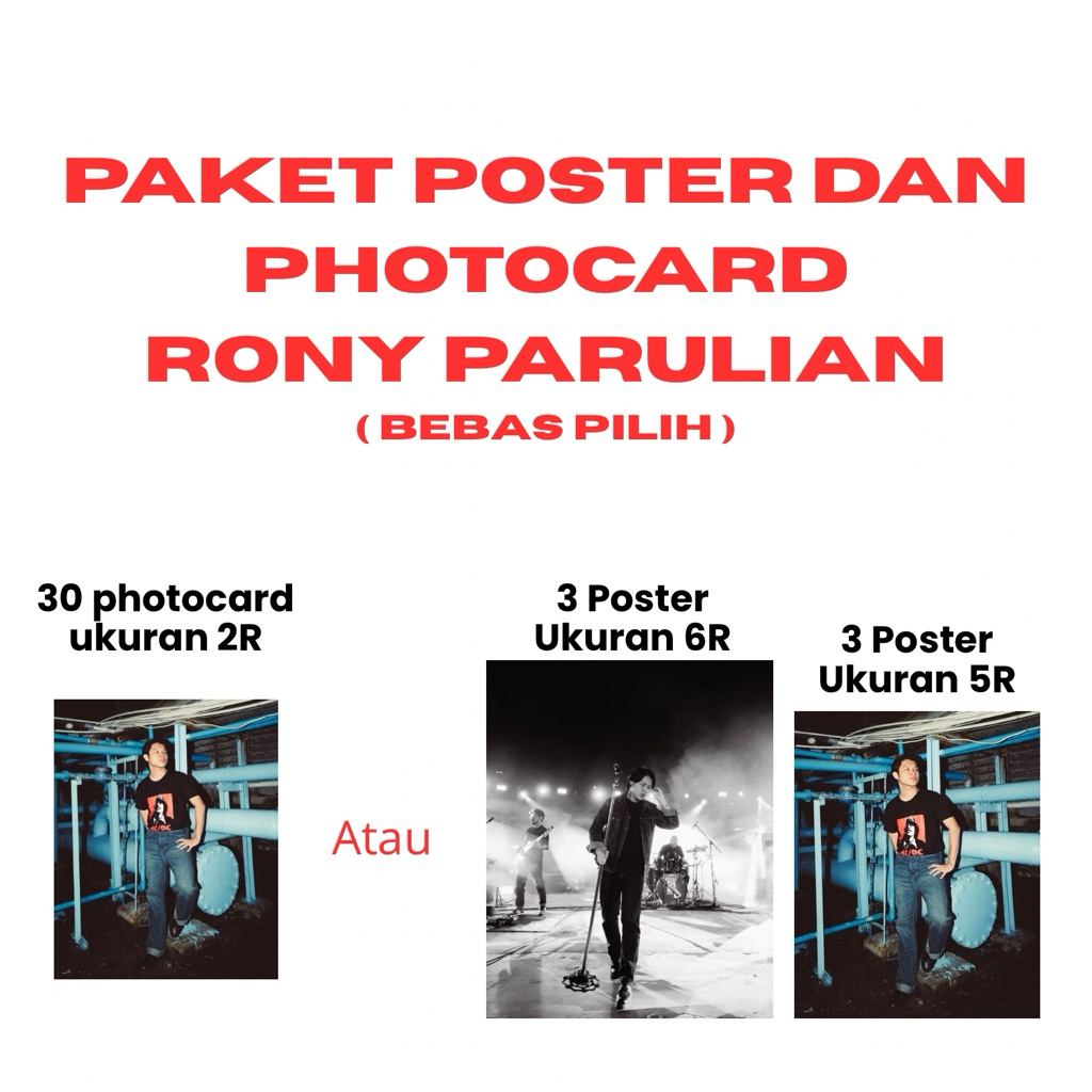 Paket Poster 02 Rony Parulian | Paket photocard 03 Rony Parulian