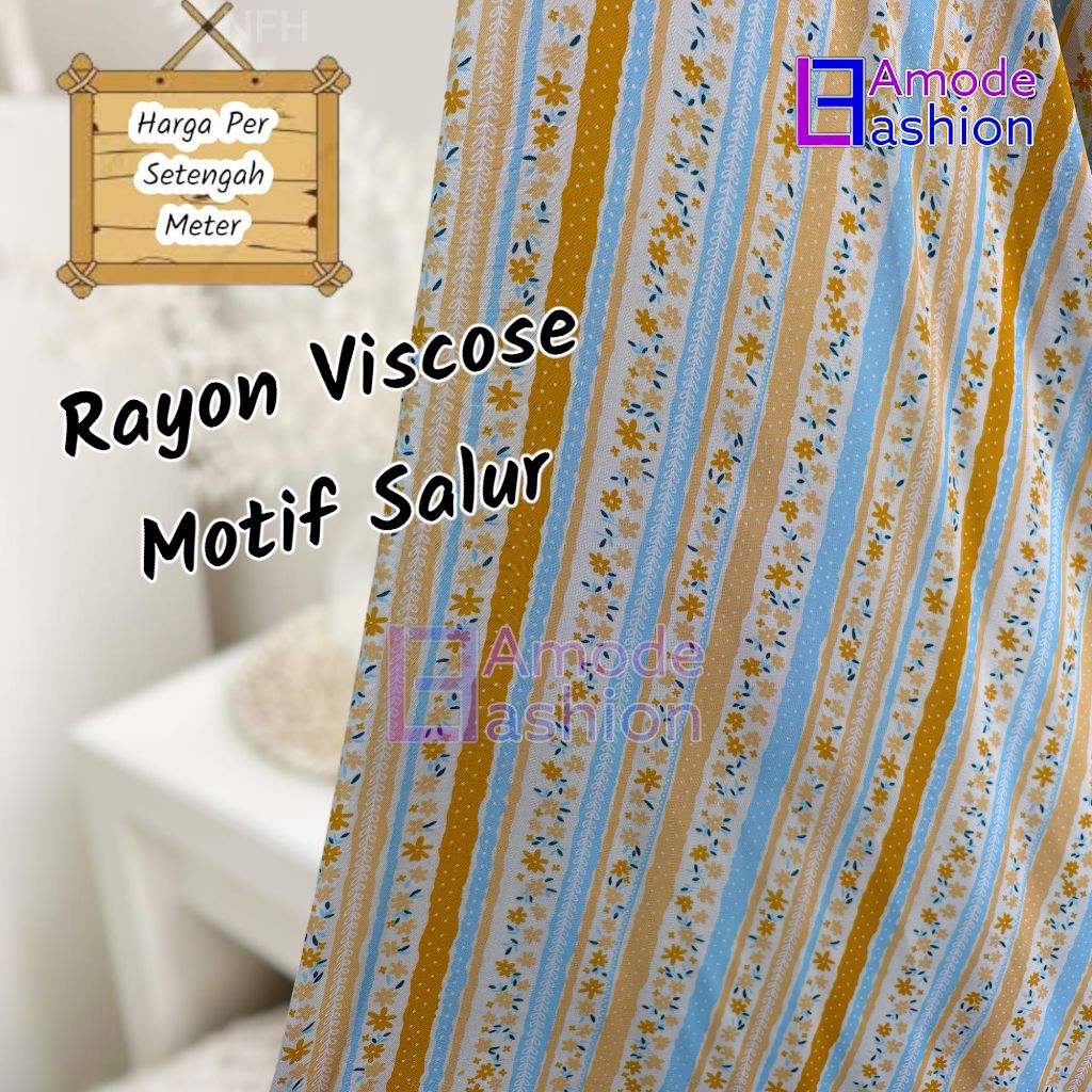 Kain Katun Rayon Viscose Premium Motif Salur