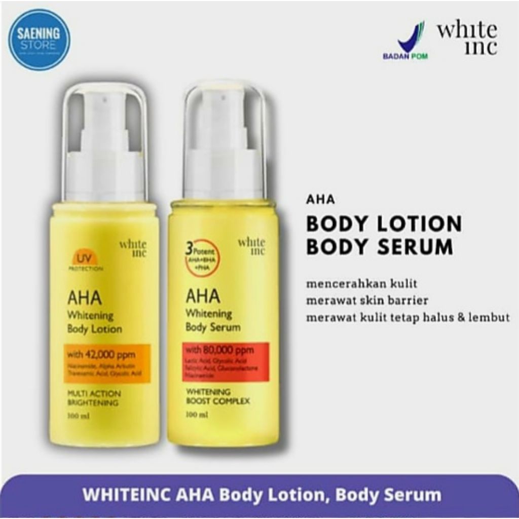[AHA SERUM + AHA LOTION WHITENING AHA BODY SERUM & BODY LOTION TO WHITENING & MOISTURISING ORIGINAL 