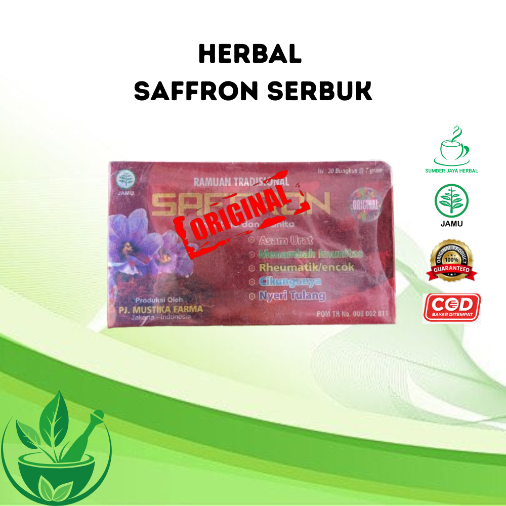 Original Bunga Saffron Jamu 100% Bpom Berkhasiat