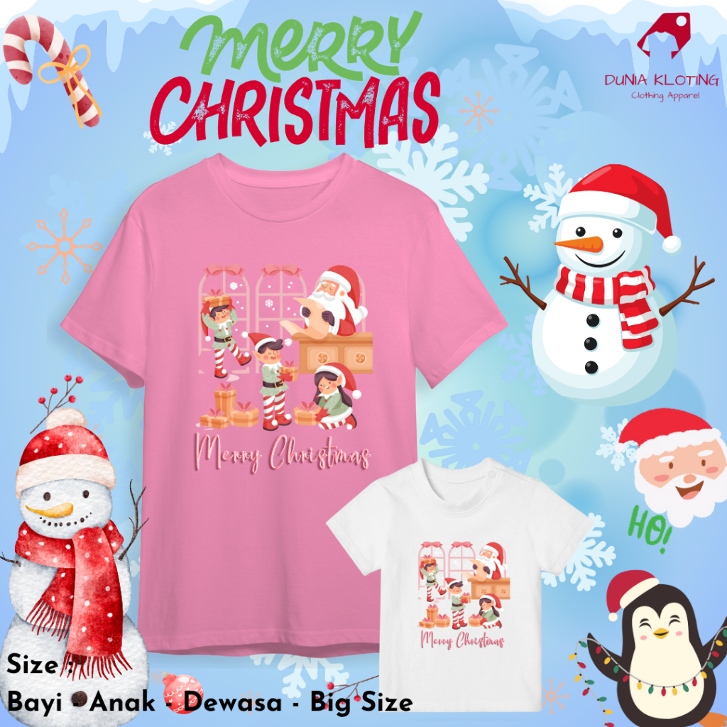 Kaos Natal keluarga / kaos Natal couple keluarga / kaos Natal instant / kaos Natal terbaru 2025 / ka