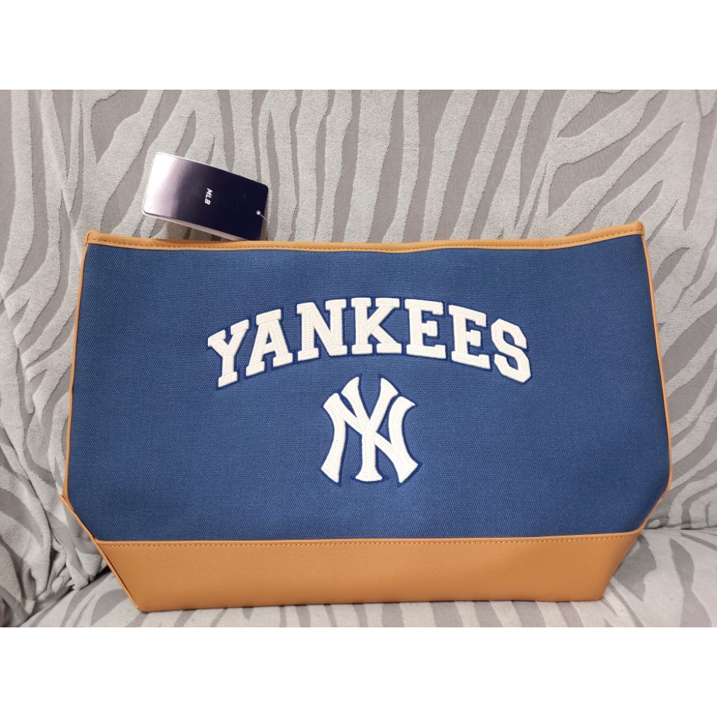 MLB New York Yankees Tote Bag – Blue Tan Premium