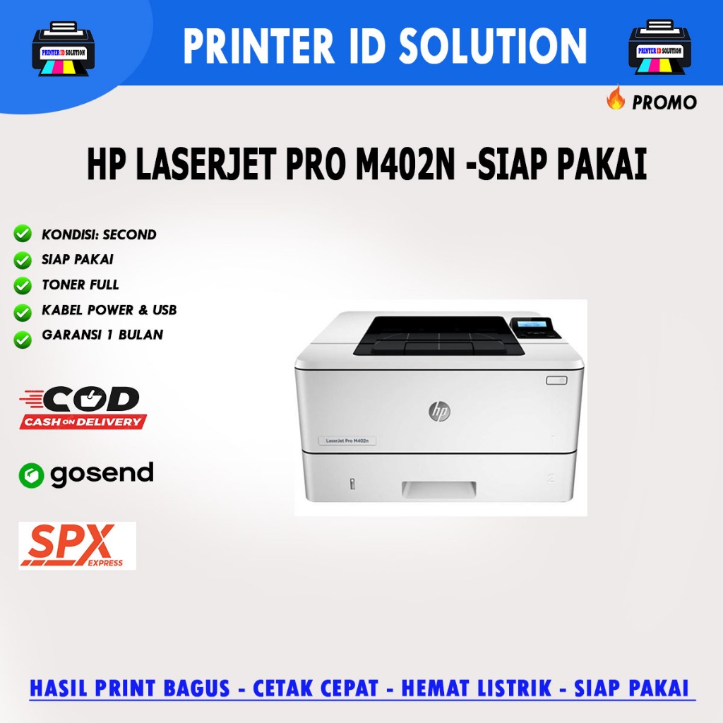 Printer HP Laserjet PRO M402N M402 DN siap pakai