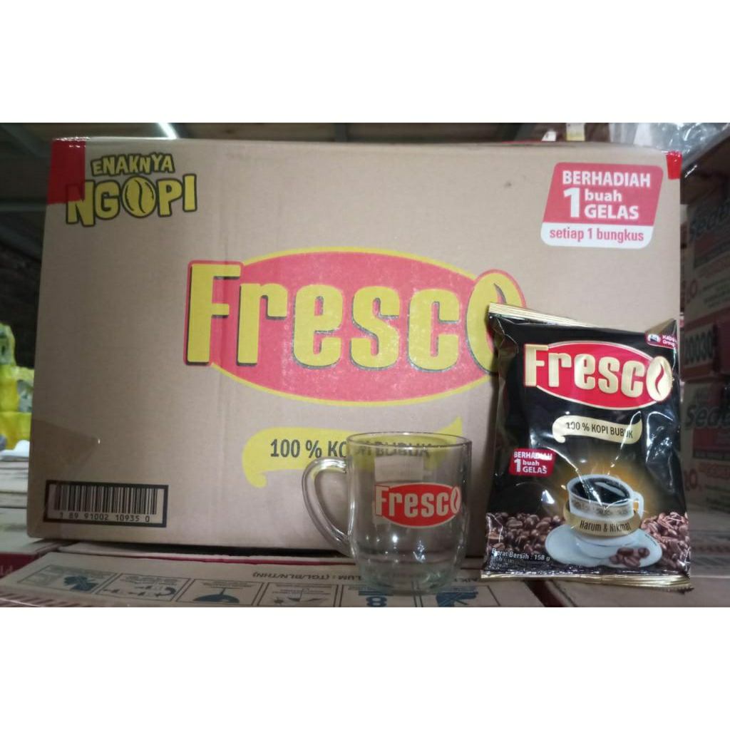 Fresco Kopi Free Gelas 158 gr (24 pcs kopi + 24 gelas)