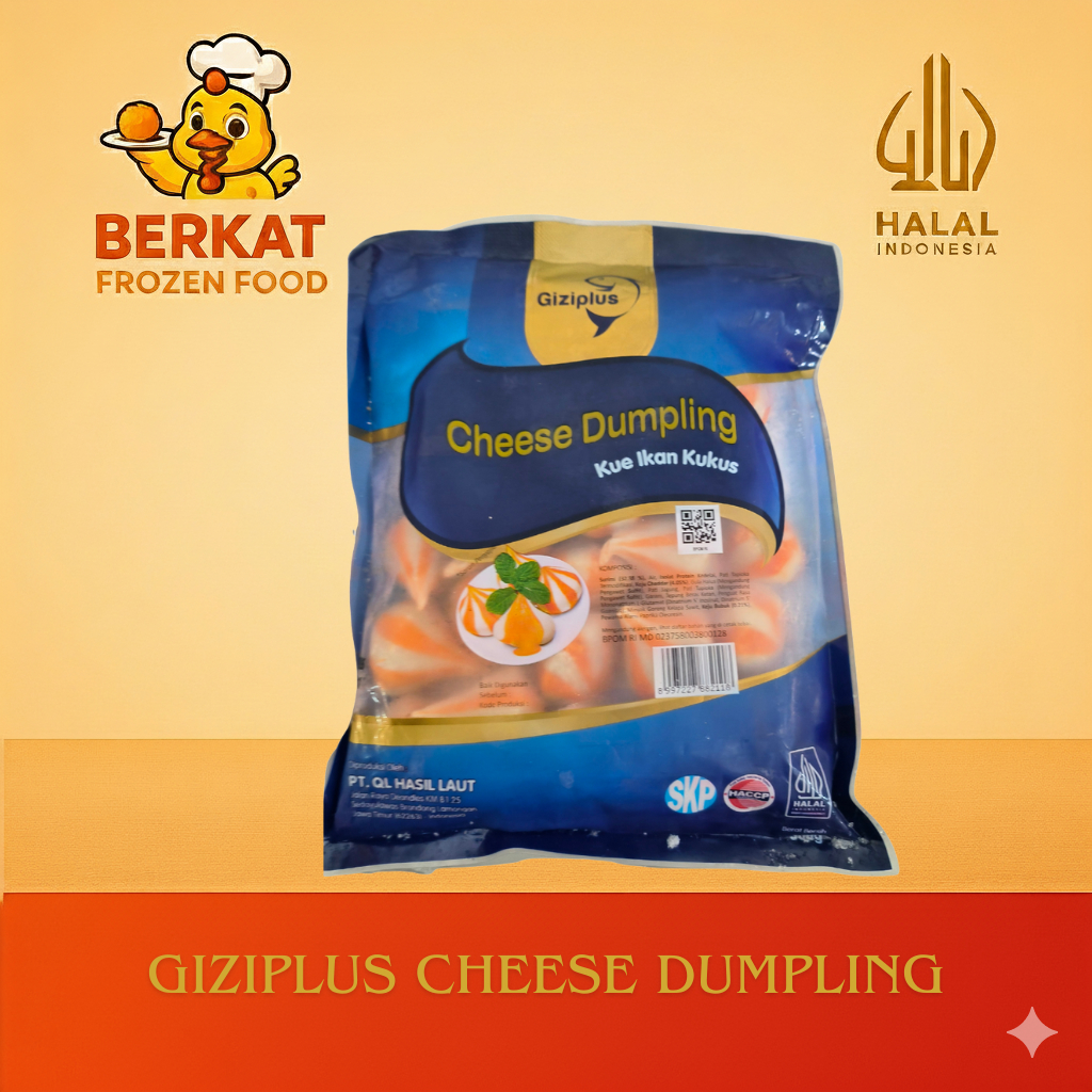 GIZIPLUS CHEESE DUMPLING 500 GR FROZEN FOOD MURAH DAN HALAL