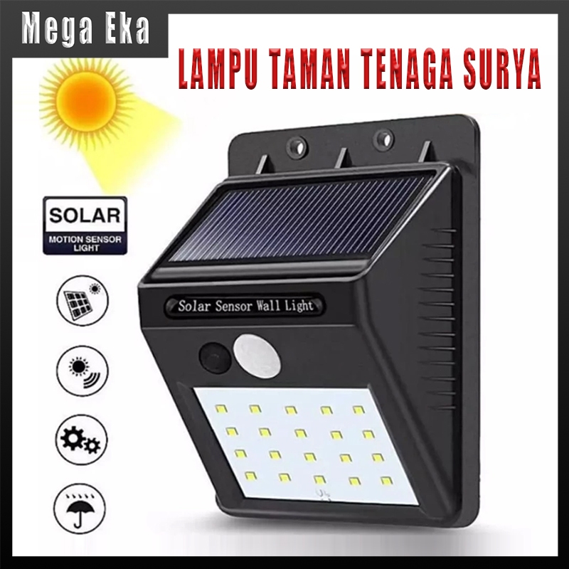 Lampu taman tenaga surya, lampu sensor otomatis, lampu tenaga surya LED