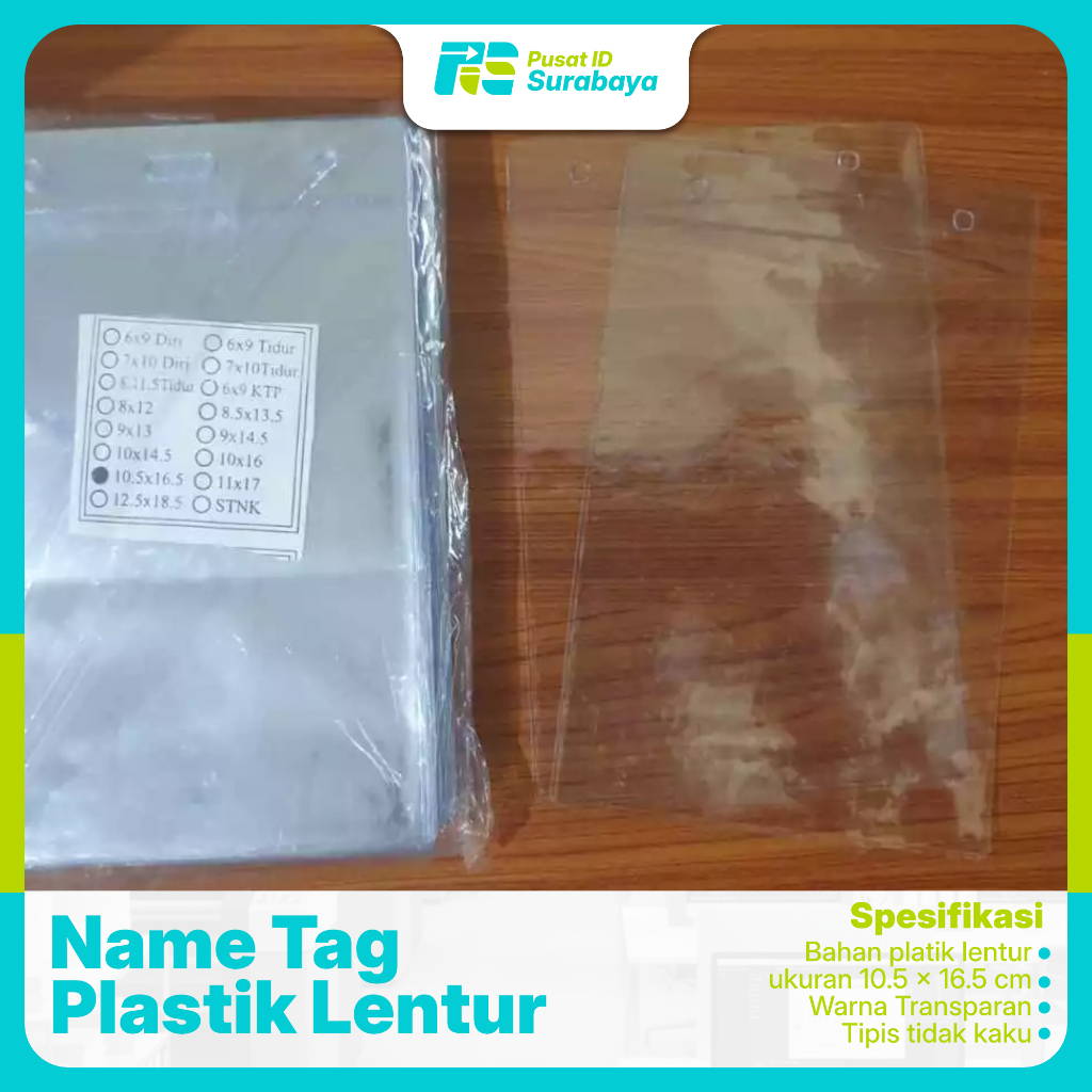 Name Tag Acara Panitia (Bahan Plastik Lentur)