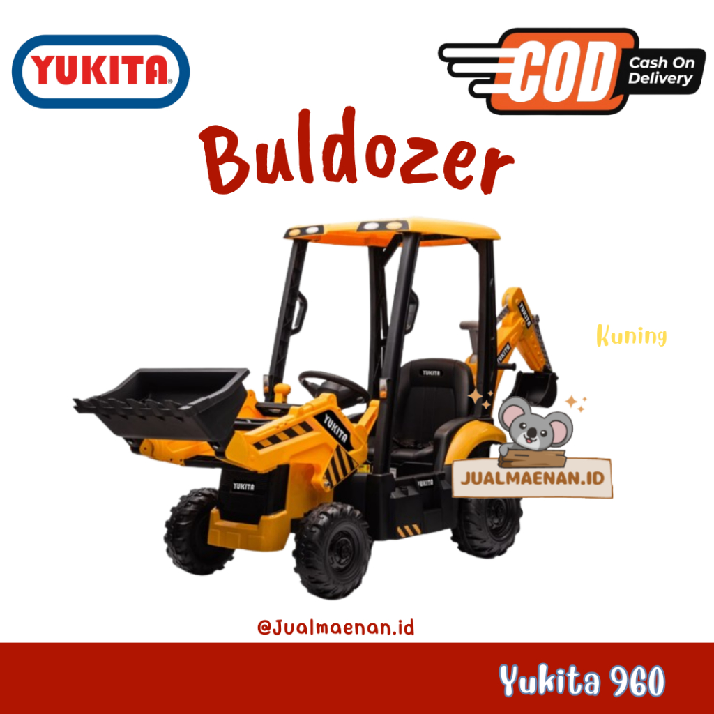 Maenan Anak Truk Garpu Mobil Aki Yukita 960 Forklift BULDOZER 12V