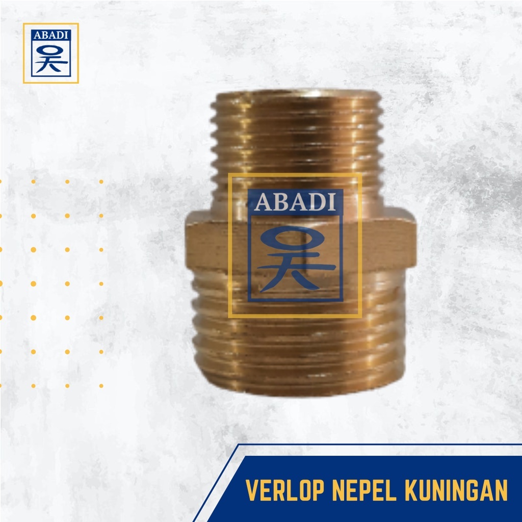 VERLOP NEPEL KUNINGAN 1/8 X 1/4 - 1/2 X 3/8 INCH