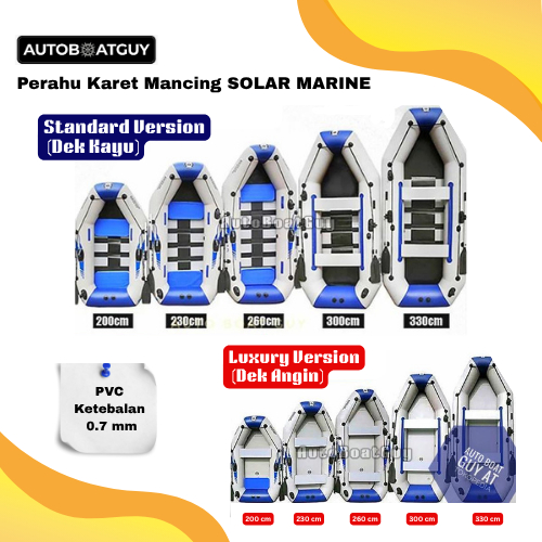 PERAHU KARET Mancing Solar Marine Bahan PVC Tebal ( ORIGINAL )