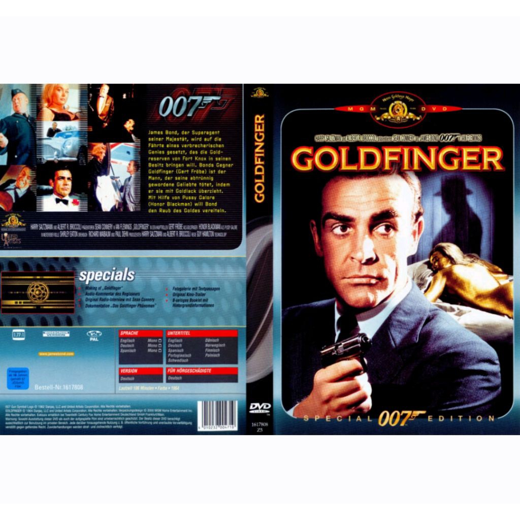 KASET DVD FILMM JAMES BOND 007 GOLDFINGER