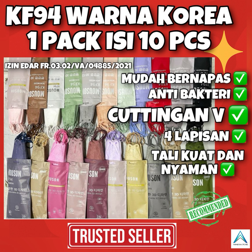 MASKER 4PLY KF94 MOUSON KOREA ISI 10 PCS/PACK SEMARANG