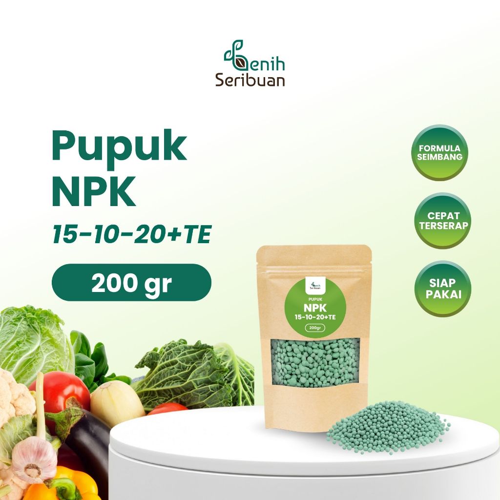 Benih Seribuan - PUPUK NPK BOOSTER 15-10-20 +TE 200gr CAP TAWON