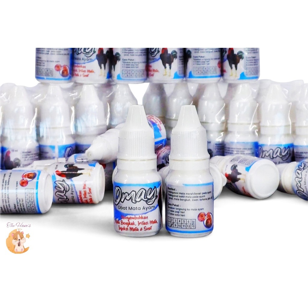 (The Ham's) Omay Obat Sakit Mata Ayam 10ml Obat Tetes Mata Ayam Jago Laga Aduan Ternak Bebek Unggas 