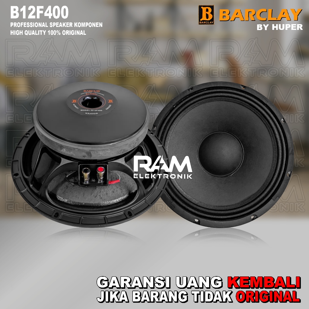 Komponen Speaker 12 Inch BARCLAY B12F400 | B 12F400 | B 12 F400 Original By HUPER