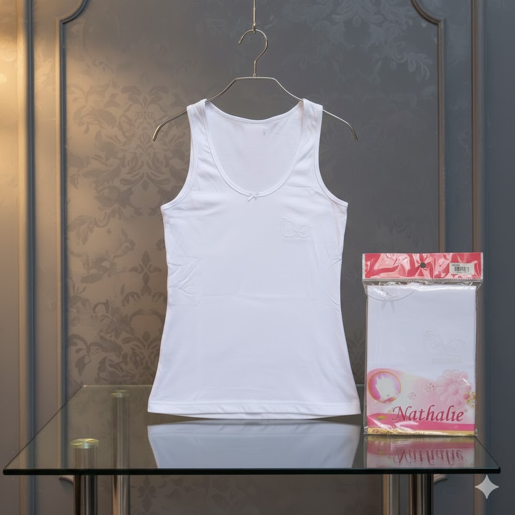 ( 1 Pcs ) Singlet Nathalie Wanita Dewasa Katun Soft BEST SELLER Size M L XL XXL | Singlet Wanita Dew