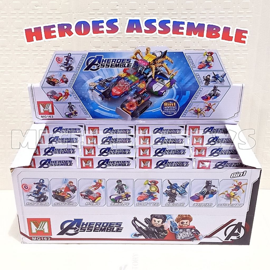 HEROES ASSEMBLE -Mainan Anak Brick Heroes Assemble Balok Susun Mini Mainan Heroes Le9o Brick