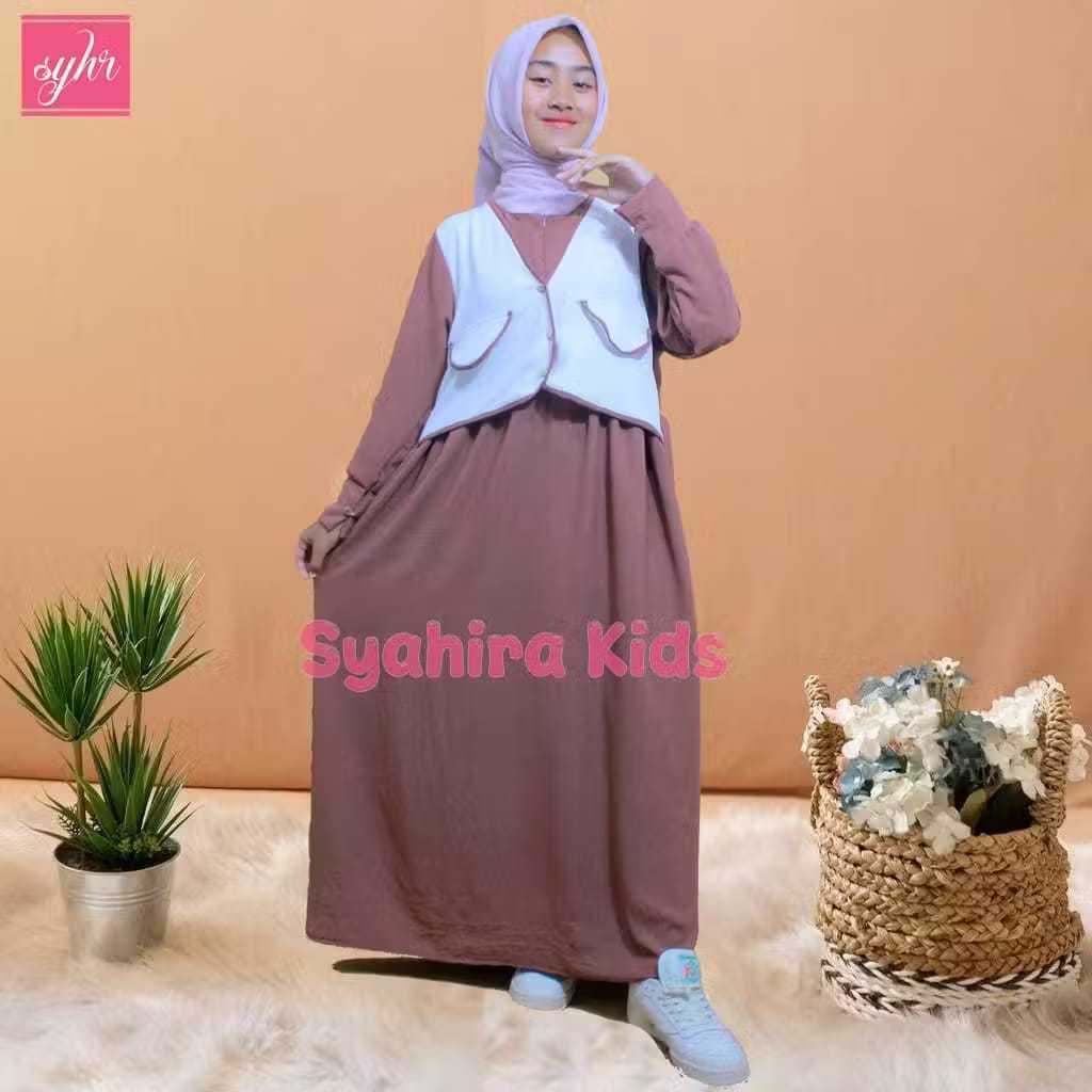 BAJU LEBARAN ANAK TANGGUNG 2026 GAMIS REMAJA SMP SMA SD gamis remaja usia 13 14 15 16 17 tahun