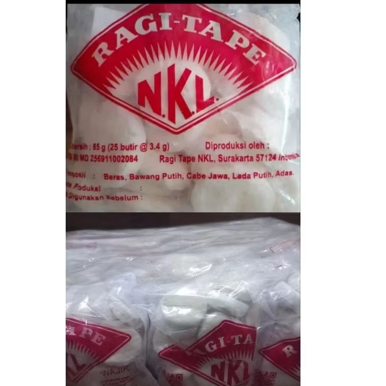 Ragi Tape NKL 25 Butir 85g - Original Sebal