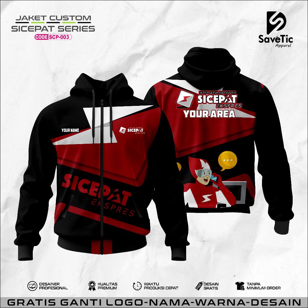 Jaket Sicepat Express full printing sublim/Jaket Sicepat Express/Jaket Custom/Hoodie/Bomber/Tracktop
