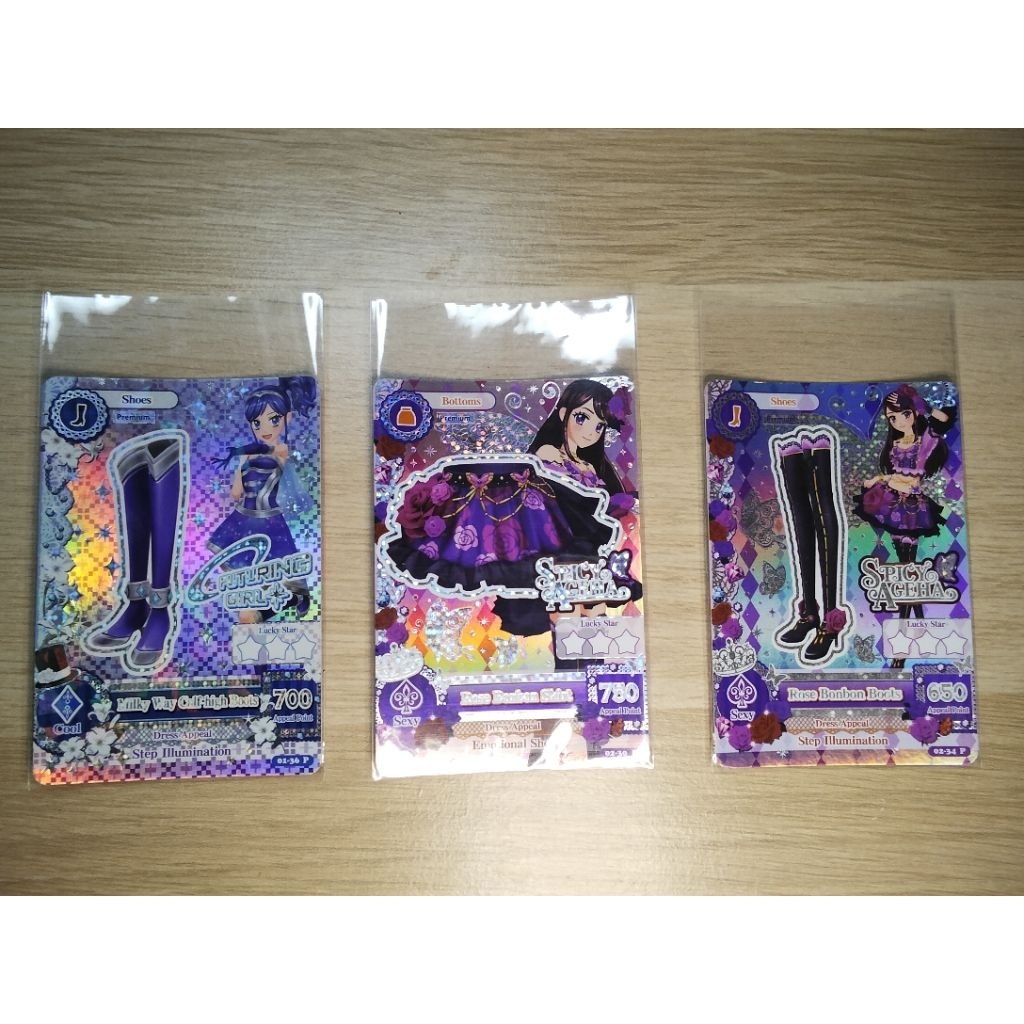 KARTU AIKATSU PREMIUM MILKY WAY ROSE BONBON AOI KIRIYA RAN SHIBUKI