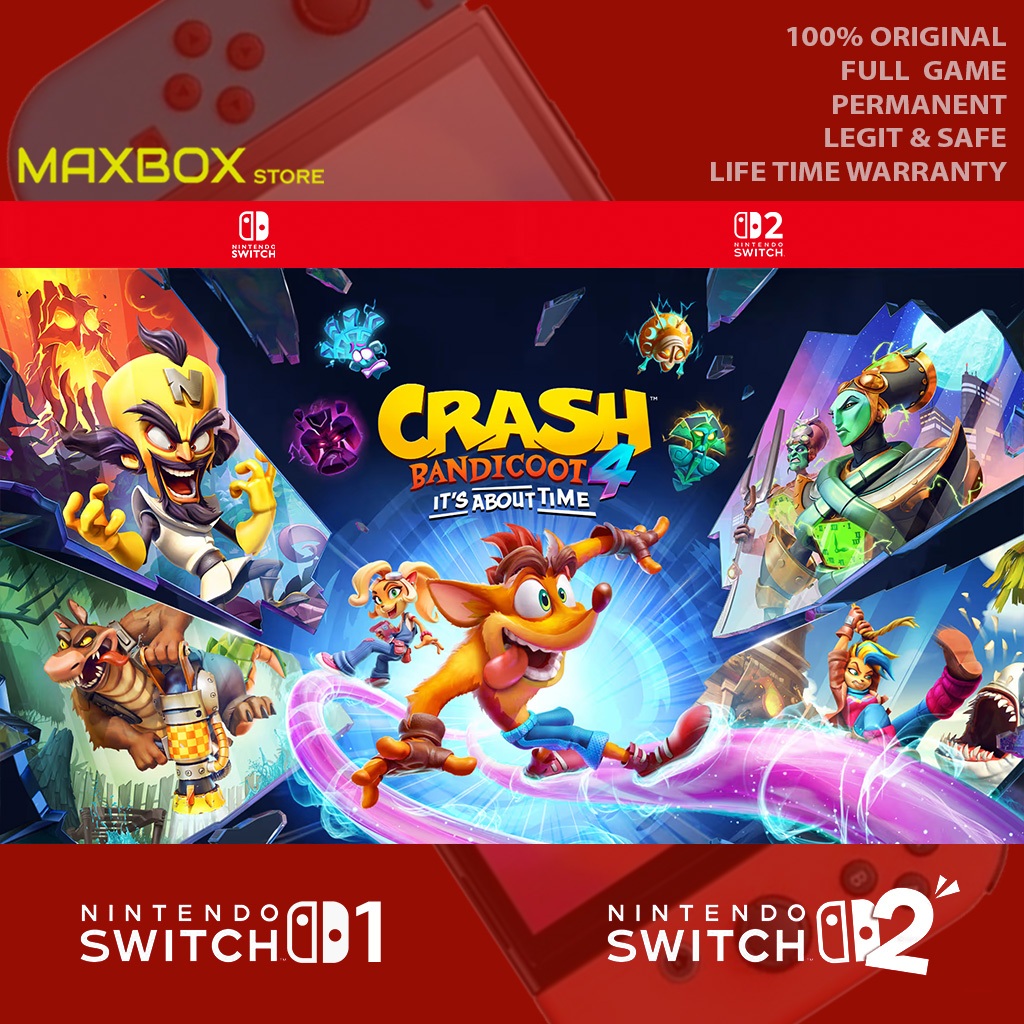 CRASH BANDICOOT 4 NINTENDO SWITCH 1 & NINTENDO SWITCH 2 ORIGINAL GAME