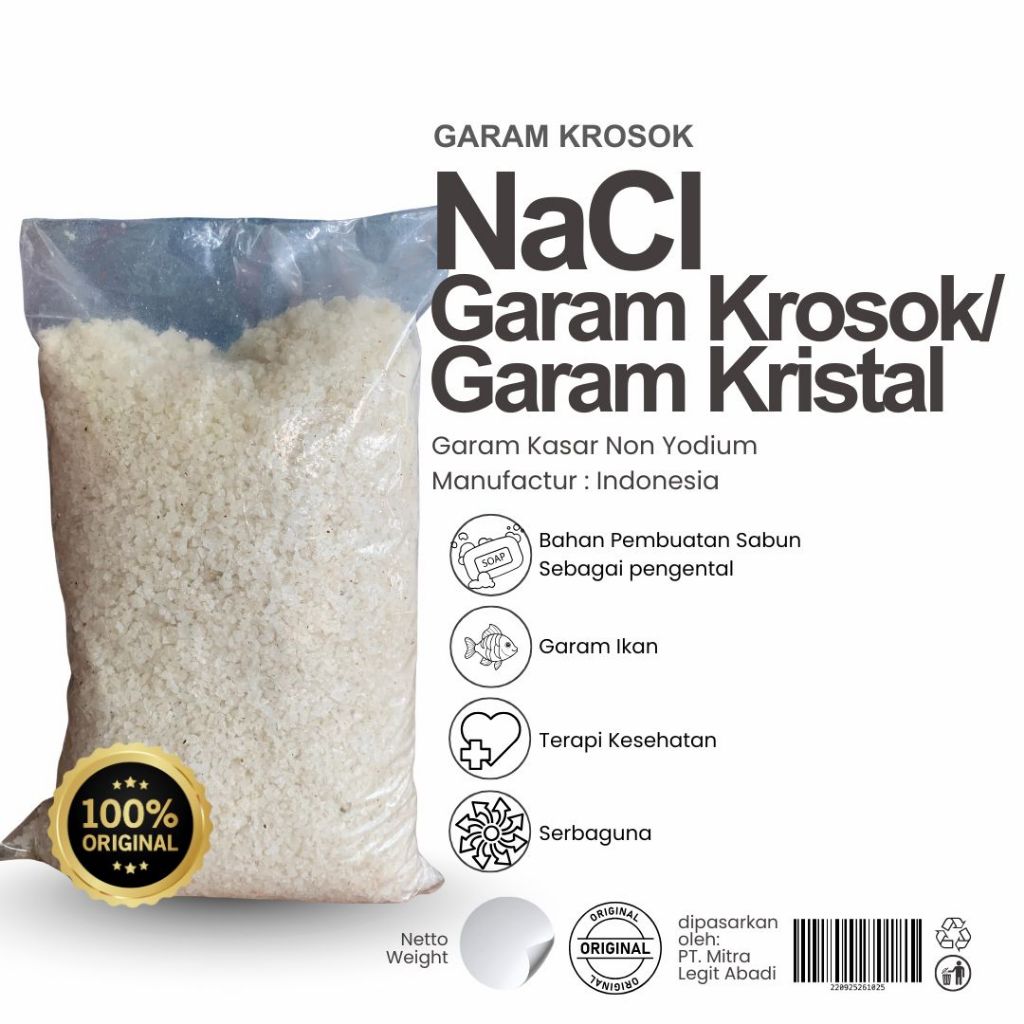Garam Krosok , Garam non yodium 1Kg